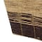30" Brown Seagrass Handmade Oversized Color Block Storage Basket with Slot Handles